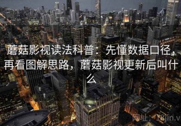 蘑菇影视读法科普：先懂数据口径，再看图解思路，蘑菇影视更新后叫什么
