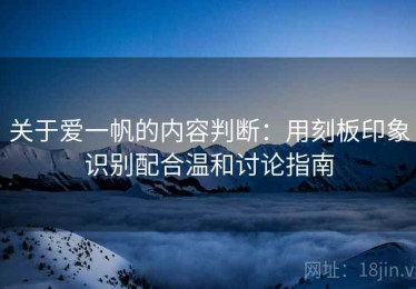 关于爱一帆的内容判断：用刻板印象识别配合温和讨论指南