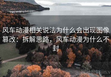 风车动漫相关说法为什么会出现图像篡改：拆解思路，风车动漫为什么不封