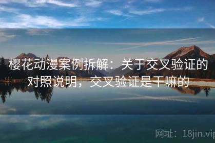 樱花动漫案例拆解：关于交叉验证的对照说明，交叉验证是干嘛的
