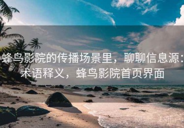 蜂鸟影院的传播场景里，聊聊信息源：术语释义，蜂鸟影院首页界面