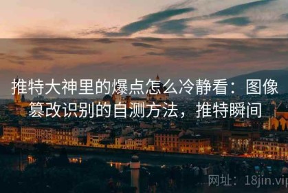 推特大神里的爆点怎么冷静看：图像篡改识别的自测方法，推特瞬间