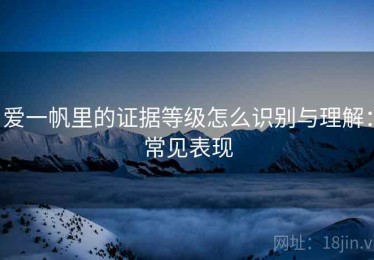 爱一帆里的证据等级怎么识别与理解：常见表现
