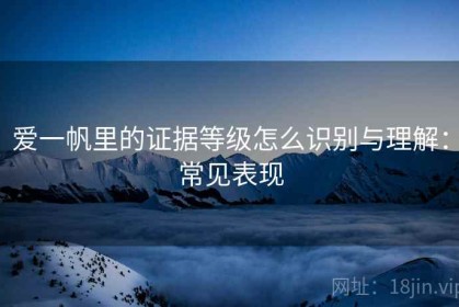 爱一帆里的证据等级怎么识别与理解：常见表现
