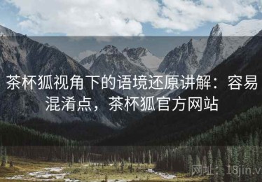 茶杯狐视角下的语境还原讲解：容易混淆点，茶杯狐官方网站