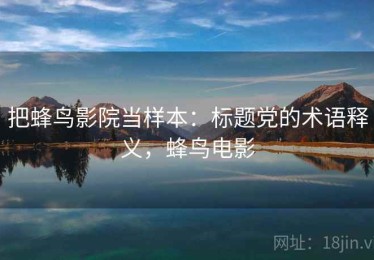 把蜂鸟影院当样本：标题党的术语释义，蜂鸟电影