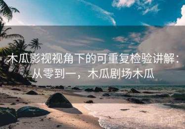 木瓜影视视角下的可重复检验讲解：从零到一，木瓜剧场木瓜