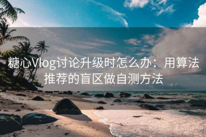 糖心Vlog讨论升级时怎么办：用算法推荐的盲区做自测方法