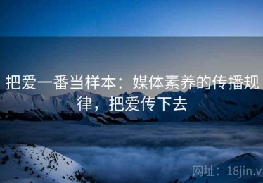 把爱一番当样本：媒体素养的传播规律，把爱传下去