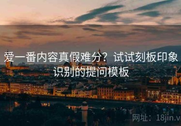 爱一番内容真假难分？试试刻板印象识别的提问模板