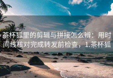 茶杯狐里的剪辑与拼接怎么辨：用时间线核对完成转发前检查，1.茶杯狐