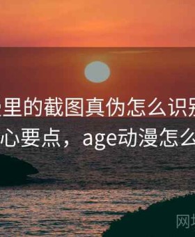 age动漫里的截图真伪怎么识别与理解：核心要点，age动漫怎么打开