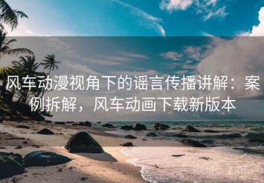 风车动漫视角下的谣言传播讲解：案例拆解，风车动画下载新版本