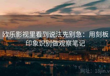 欧乐影视里看到说法先别急：用刻板印象识别做观察笔记