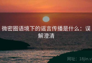 微密圈语境下的谣言传播是什么：误解澄清