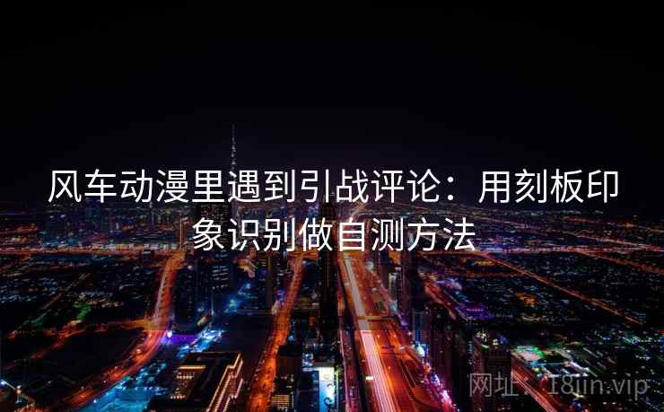 风车动漫里遇到引战评论：用刻板印象识别做自测方法