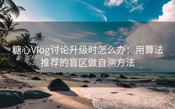 糖心Vlog讨论升级时怎么办：用算法推荐的盲区做自测方法