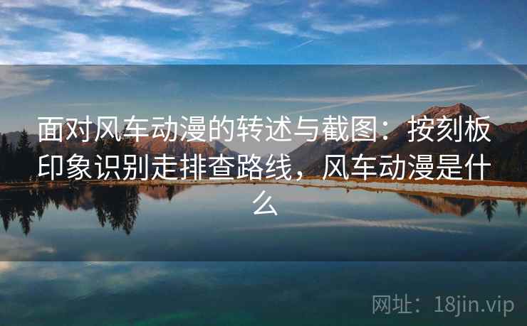 面对风车动漫的转述与截图:按刻板印象识别走排查路线,风车动漫是什么 面对风车动漫的转述与截图:按刻板印象识别走排查路线,风车动漫是什么