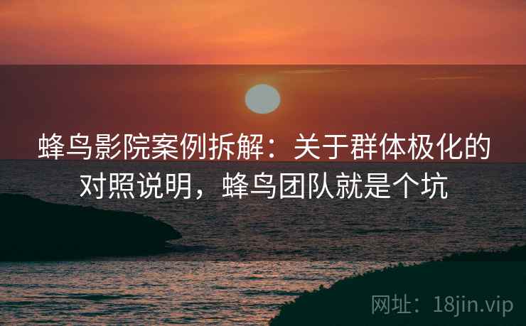 蜂鸟影院案例拆解：关于群体极化的对照说明，蜂鸟团队就是个坑