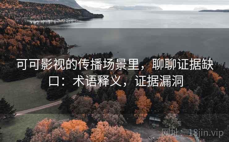 可可影视的传播场景里,聊聊证据缺口:术语释义,证据漏洞 可可影视的传播场景里,聊聊证据缺口:术语释义,证据漏洞