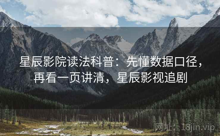 星辰影院读法科普:先懂数据口径,再看一页讲清,星辰影视追剧 星辰影院读法科普:先懂数据口径,再看一页讲清,星辰影视追剧